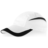 Qualifier 6 panel mesh cap in white-solid-and-black-solid