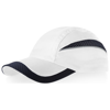 Qualifier 6 panel mesh cap in white-solid-and-navy