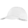 Basic 5-panel cotton cap in white-solid