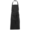 Viera apron with 2 pockets in black-solid