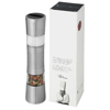 Dual stainless steel pepper and salt grinder in silver
