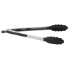 Trudeau kitchen tongs in silver-and-black-solid