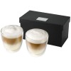 Boda 2-piece glass coffee cup set in transparent