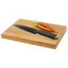Element cutting board and chef's knife in black-solid-and-wood