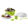 Ceasar salad bowl set in lime-and-white-solid