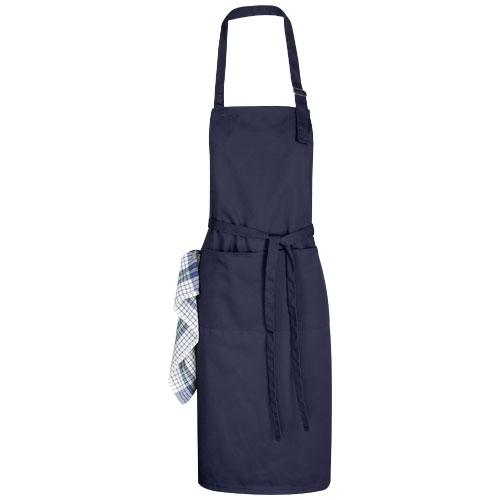 Zora apron with adjustable neck strap in navy