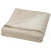 Springwood soft fleece and sherpa plaid blanket in off-white