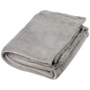 Bay extra soft coral fleece plaid blanket in Grey