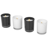 Hills 4-piece scented candle set in white-solid-and-black-solid