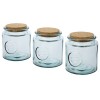 Aire 800 ml 3-piece recycled glass jar set in Transparent Clear
