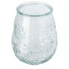 Faro recycled glass tealight holder in Transparent Clear