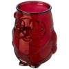 Nouel recycled glass tealight holder in Transparent Red