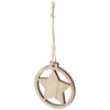 Natall wooden star ornament in Natural