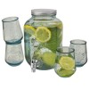 Jardim 5-piece recycled glass set in Transparent Clear