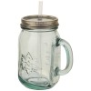Juggo recycled glass mug with straw in Transparent Clear