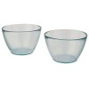 Cuenc 2-piece recycled glass bowl set in Transparent Clear