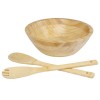 Argulls bamboo salad bowl and tools in Natural