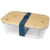 Roby glass lunch box with bamboo lid in Hale Blue