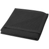 Abele 150 x 140 cm cotton waffle blanket in Solid Black