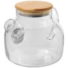 Zen tea pot with strainer and bamboo lid in Transparent