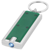 Castor LED keychain light in green-and-silver