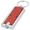 Castor LED keychain light in red-and-silver