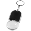Zoomy magnifier keychain light in black-solid-and-transparent