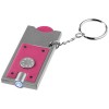 Allegro LED keychain light with coin holder in Magenta