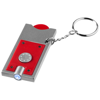Allegro LED Keychain Light With Coin Holder in red-and-silver
