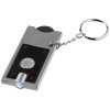 Allegro LED keychain light with coin holder in Solid Black