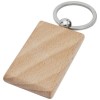 Gian beech wood rectangular keychain in Natural