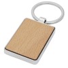 Mauro beech wood rectangular keychain in Natural