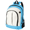 Arizona front handle backpack in white-solid-and-aqua