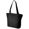 Panama zippered tote bag in black-solid