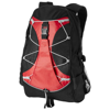 Hikers elastic bungee cord backpack in black-solid-and-red