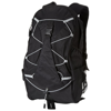 Hikers elastic bungee cord backpack in black-solid