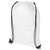 Evergreen non-woven drawstring backpack in white-solid