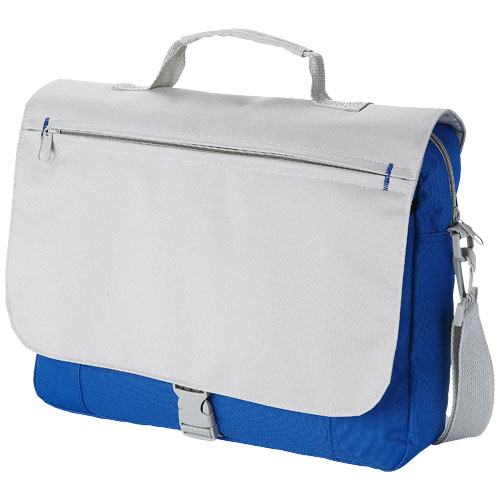 Pittsburgh conference bag in grey-and-royal-blue