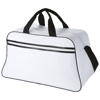 San Jose 2-stripe sports duffel bag in white-solid