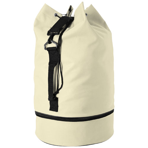 Idaho sailor zippered bottom duffel bag in beige