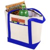 Lighthouse non-woven cooler tote 21L in Natural_royal-blue