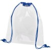 Lancaster transparent drawstring backpack 5L in Royal Blue
