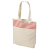 Freeport striped convention tote bag in natural-and-red