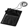 Identify badge holder pouch with pen loop in black-solid