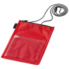 Identify badge holder pouch with pen loop in red