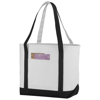 Premium heavy-weight 610 g/m² cotton tote bag in natural-and-black-solid