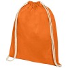 Oregon 100 g/m² cotton drawstring backpack 5L in Orange