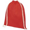Oregon 100 g/m² cotton drawstring backpack 5L in Red
