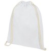 Oregon 100 g/m² cotton drawstring backpack 5L in White