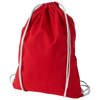Oregon 100 g/m² cotton drawstring backpack in red
